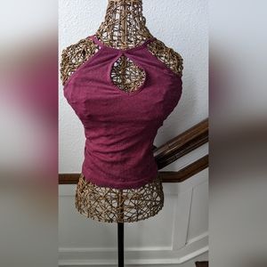 Suzette Collection Pink Sparkle Keyhole Tank